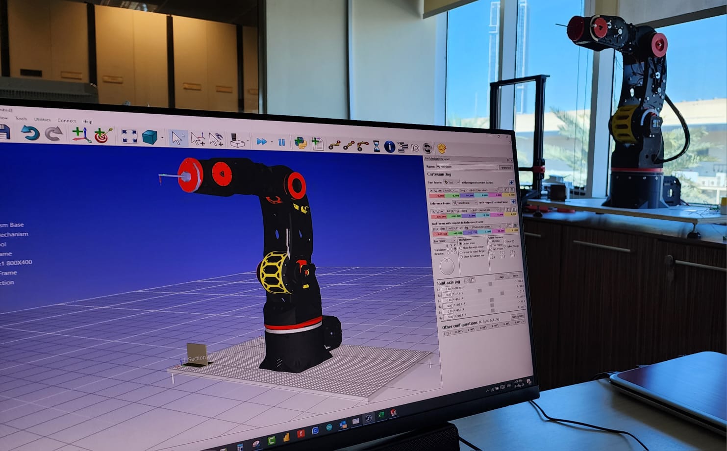 Robotic arm control software interface