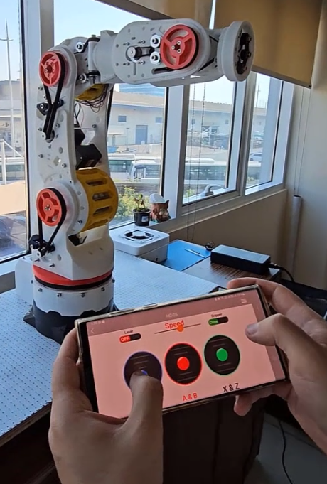 DIY robot arm mobile control application